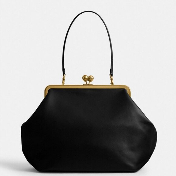 Coach Large Kisslock Frame Bag Designer Crossbody - Picture 1 of 8